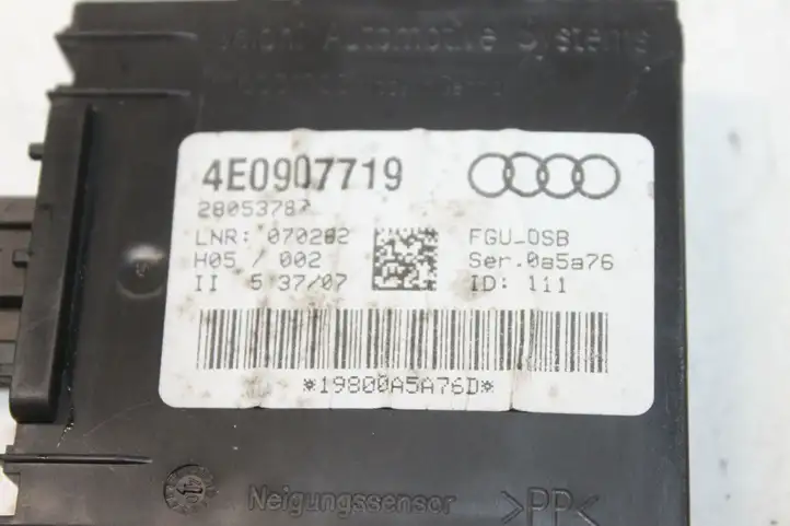 Audi A8 S8 D3 4E (2007 - 2010) 4E0907719 Блок управления сигнализацией — фото 2