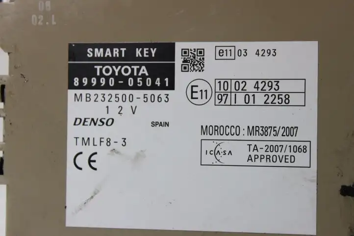 Toyota Avensis T270 (2009 - 2012) 8999005041 Блок бесключевого доступа — фото 2