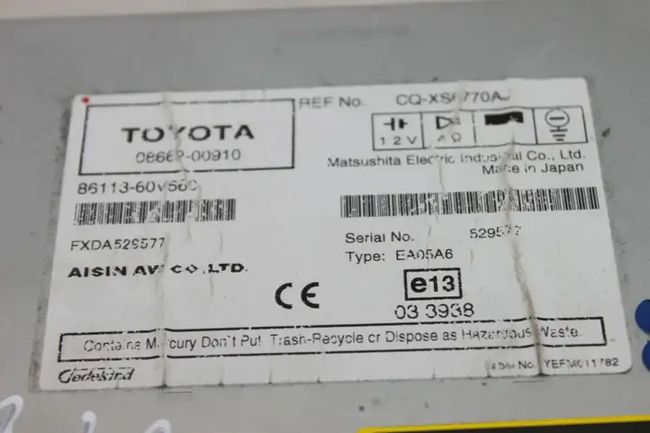 Toyota Avensis T250 (2006 - 2009) 8611360V560 Магнитола / мультимедийная система — фото 3