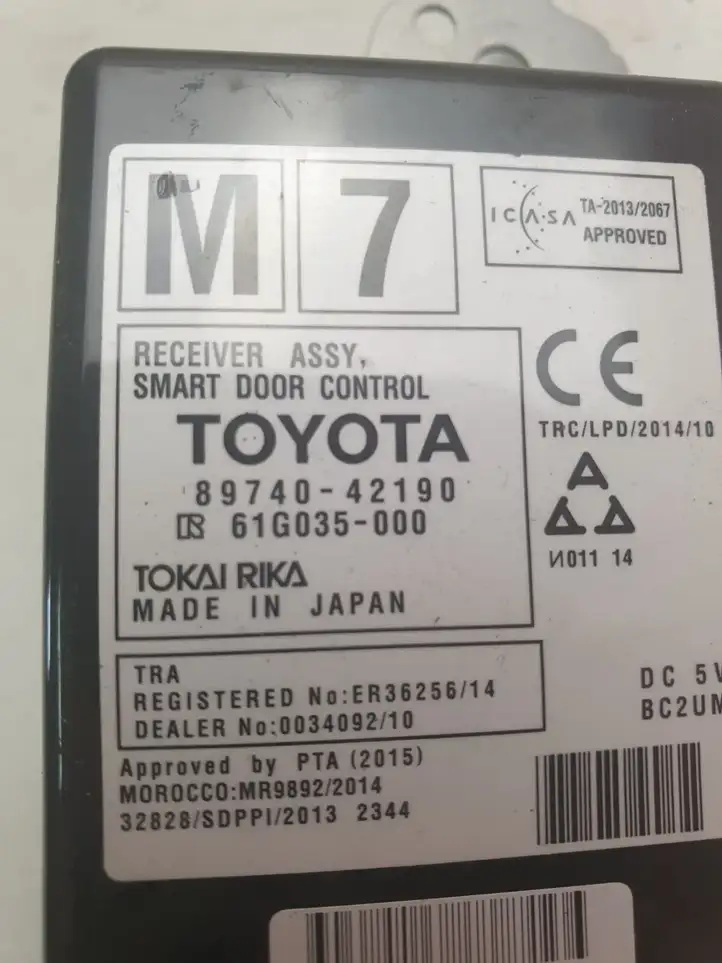 Toyota RAV 4 (XA40) (2012 - 2018) 8974042190 Прочие блоки управления — фото 2