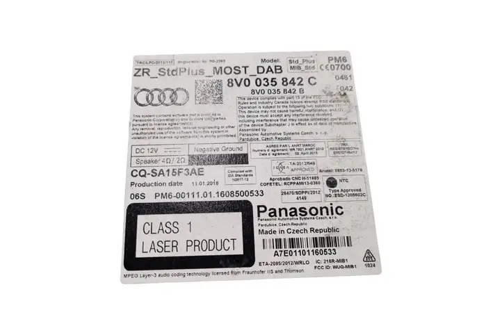 Audi A3/S3 8V (2012 - 2016) 8V0035842C Магнитола / мультимедийная система — фото 4