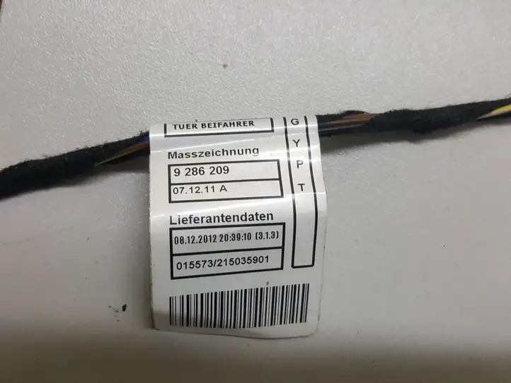 BMW 3 F30 F35 F31 (2012 - 2018) 9286238 Проводка передней двери — фото 3