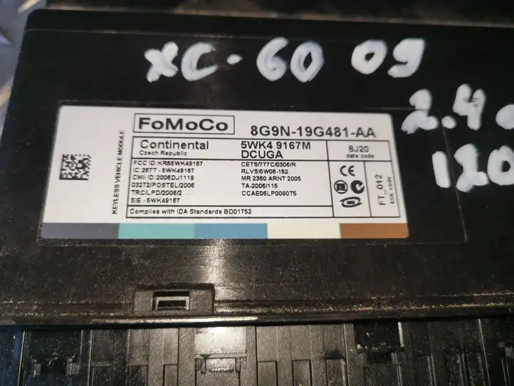 Volvo XC60 (2008 - 2013) 8G9N19G481AA Модуль комфорта — фото 2