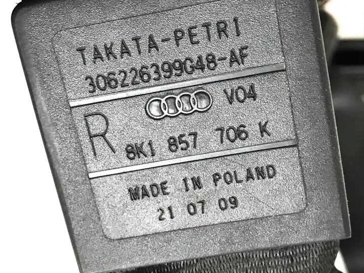 Audi A4 S4 B8 8K (2007 - 2011) 8K1857706K Передний ремень безопасности — фото 3