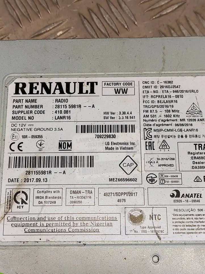 Renault Scenic IV - Grand scenic IV (2016 - ) 281155981R Магнитола / мультимедийная система — фото 4