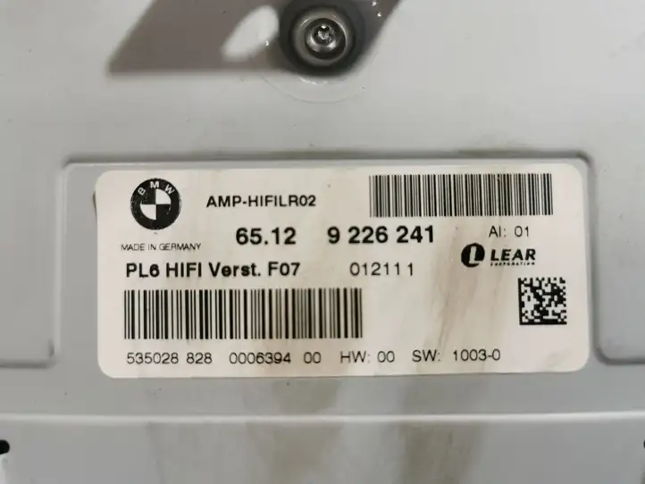 BMW 5 GT F07 (2010 - 2017) 9226241 Усилитель звука — фото 4