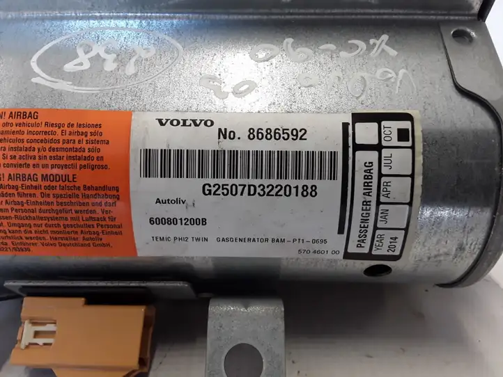 Volvo XC90 (2002 - 2006) 600801200B Подушка безопасности пассажира — фото 3