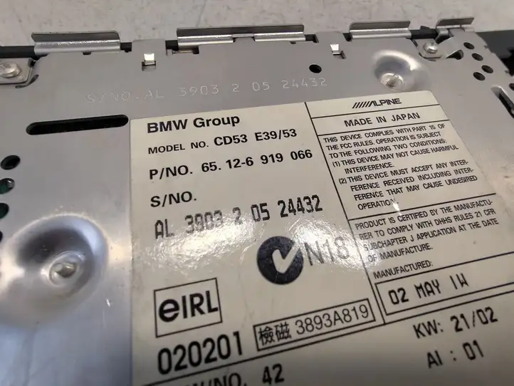 BMW 5 E39 (1996 - 2003) 65126919066 Магнитола / мультимедийная система — фото 3