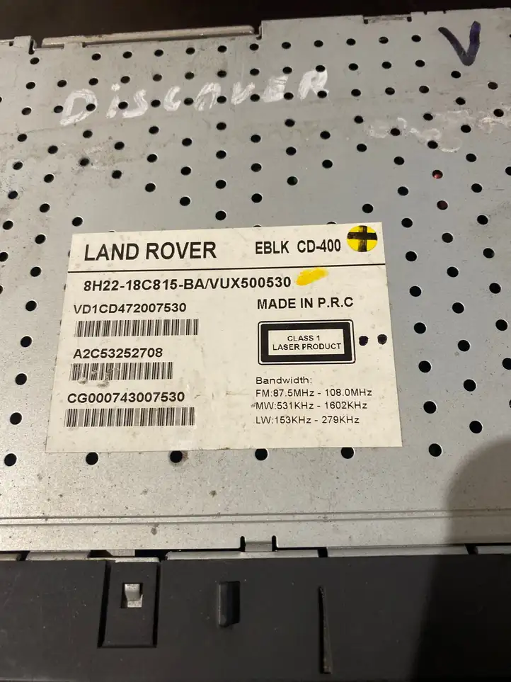 Land Rover Discovery 3 - LR3 (2004 - 2009) 8H2218C815BA Магнитола / мультимедийная система — фото 7