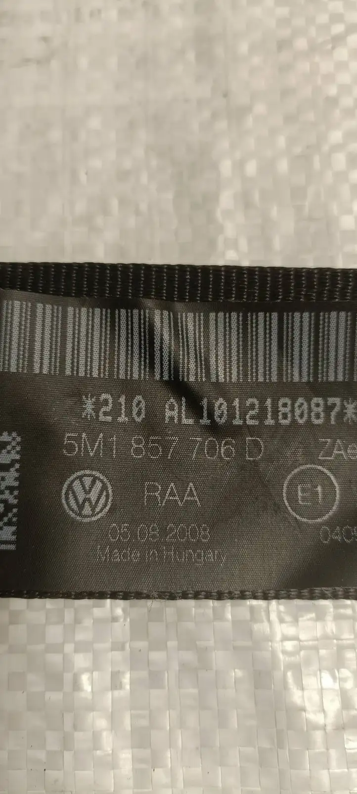 Volkswagen Golf Plus (2004 - 2008) 5M1857706D Передний ремень безопасности — фото 5