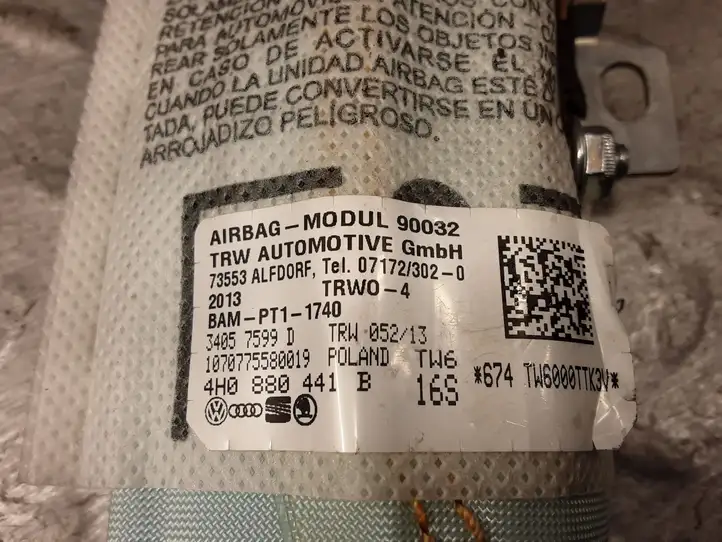 Audi A8 S8 D4 4H (2013 - 2017) 4H0880441B Подушка безопасности сиденья — фото 4