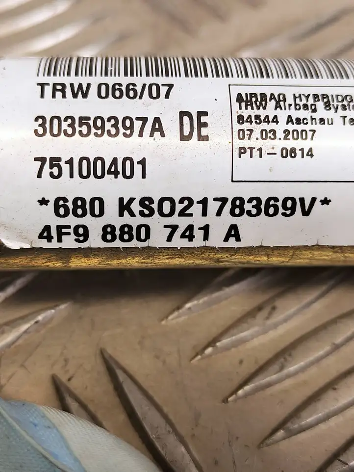 Audi A6 S6 C6 4F (2004 - 2008) 4F9880741A Боковая подушка безопасности шторка — фото 2