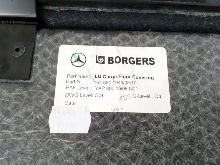 Mercedes-Benz GL X164 (2006 - 2012) A1646800046 Коврик багажника — фото 3