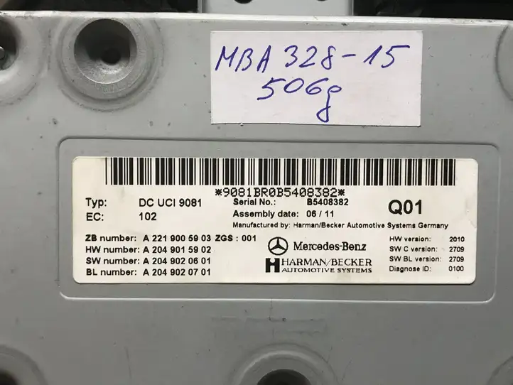 Mercedes-Benz C W204 (2007 - 2014) A2219005903 Блок Hi-Fi аудиосистемы — фото 6