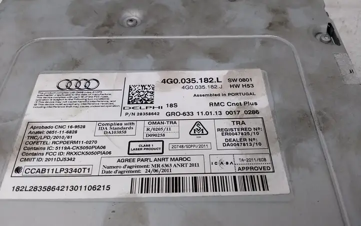 Audi A6 C7 (2011 - 2014) 4G0035182L Магнитола / мультимедийная система — фото 5