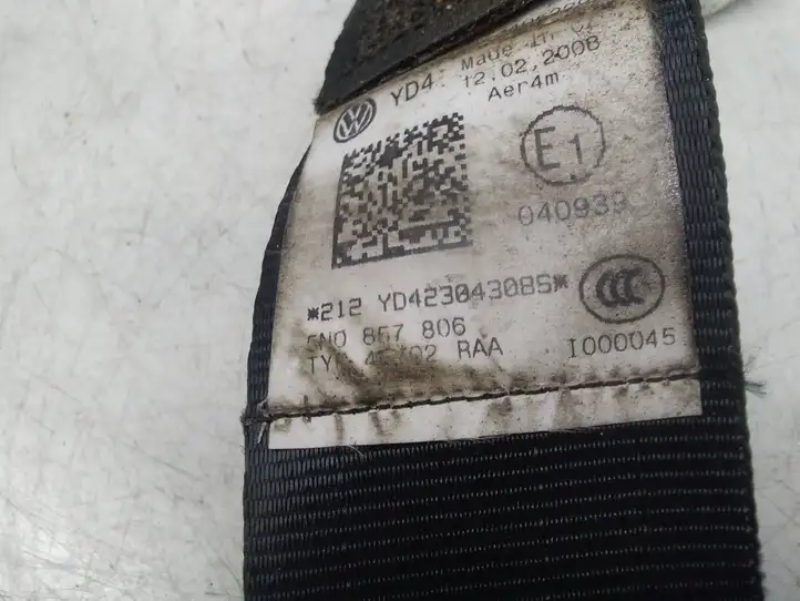 Volkswagen Tiguan (2007 - 2011) 5N0857806 Задний ремень безопасности — фото 5