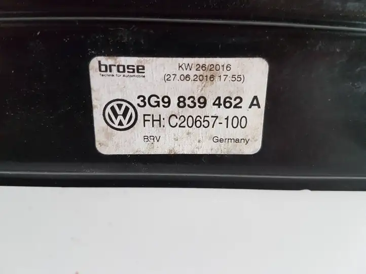 Volkswagen PASSAT B8 (2015 - ) 3G9839462A Стеклоподъемник задней двери без мотора — фото 2