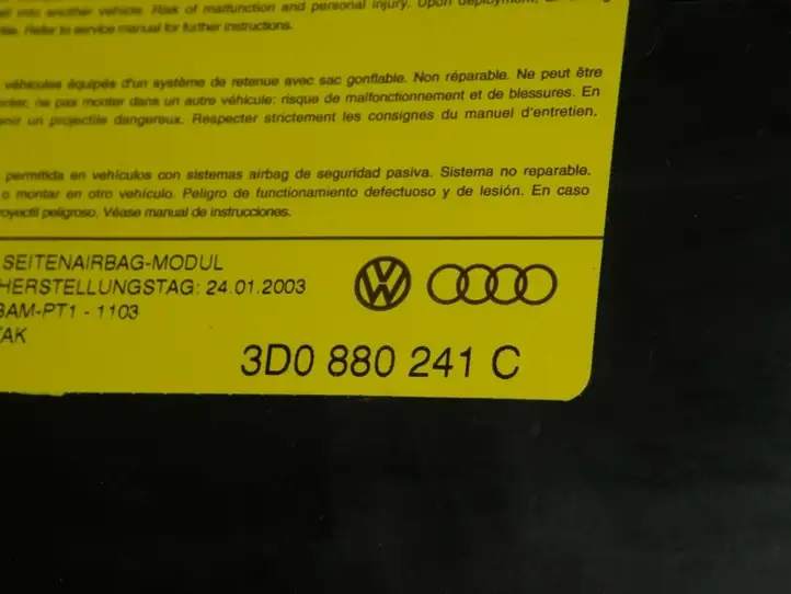 Volkswagen Phaeton (2002 - 2008) 3D0880241C Подушка безопасности сиденья — фото 4
