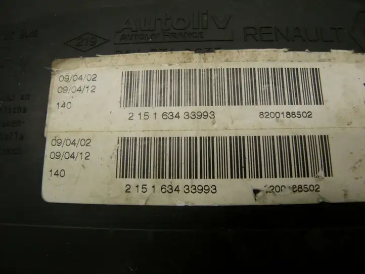Renault Scenic I (1996 - 2003) 8200188502 Подушка безопасности сиденья — фото 1