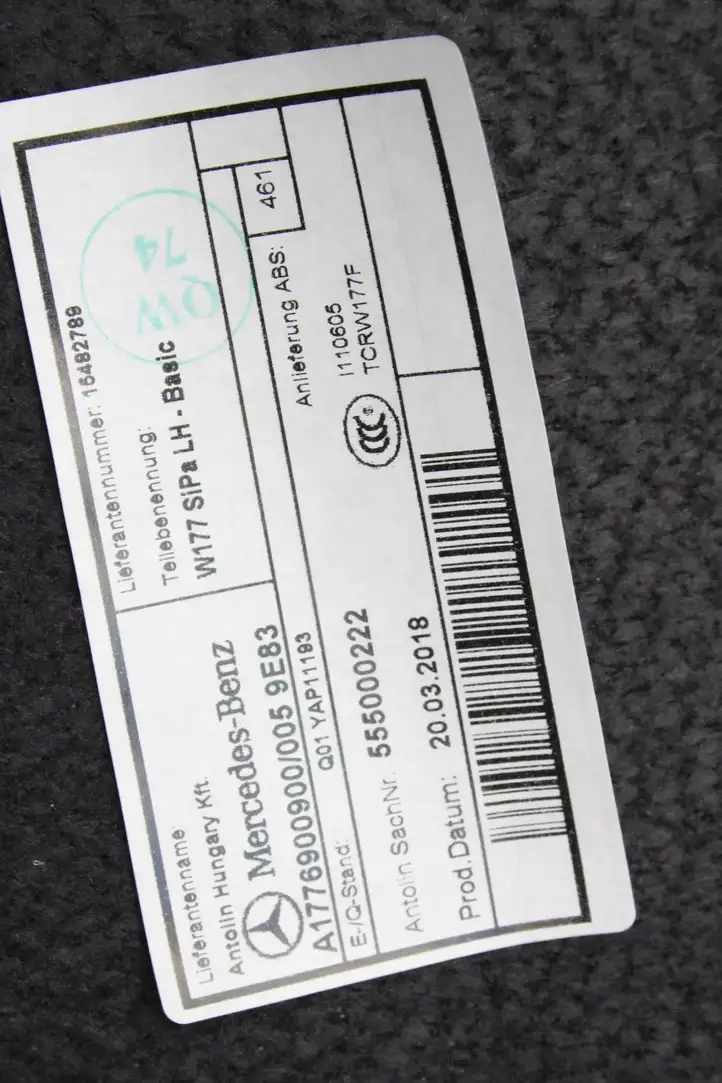 Mercedes-Benz A W177 (2018 - ) A1776900900 Боковая обшивка багажника — фото 7