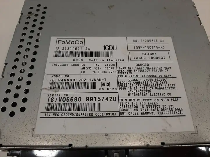 Volvo V70 (2007 - 2013) 8G9N18C815AC Магнитола / мультимедийная система — фото 2