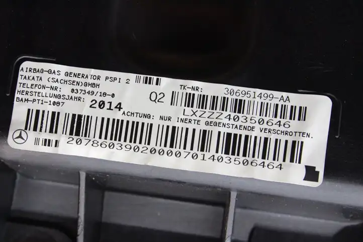 Mercedes-Benz C W204 (2007 - 2014) 2078603902 Подушка безопасности пассажира — фото 3