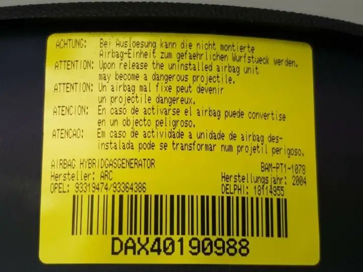 Opel Meriva A (2002 - 2006) 93319474 Подушка безопасности руля — фото 3