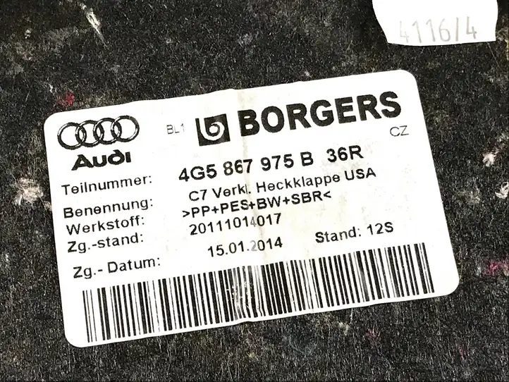 Audi A6 C7 (2011 - 2014) 4G5867975B Обшивка багажника — фото 4