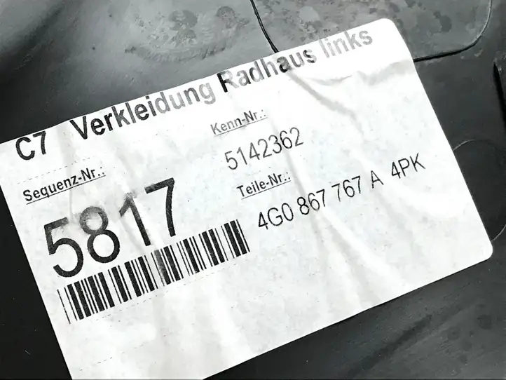 Audi A6 C7 (2011 - 2014) 4G0867767A Нижняя боковая отделка заднего сиденья — фото 4