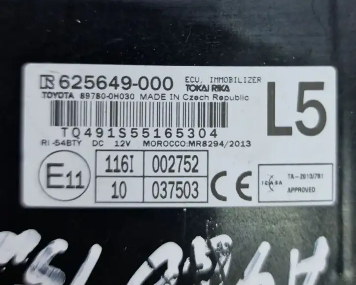Toyota Aygo AB40 (2014 - 2018) 625649000 Блок иммобилайзера — фото 5
