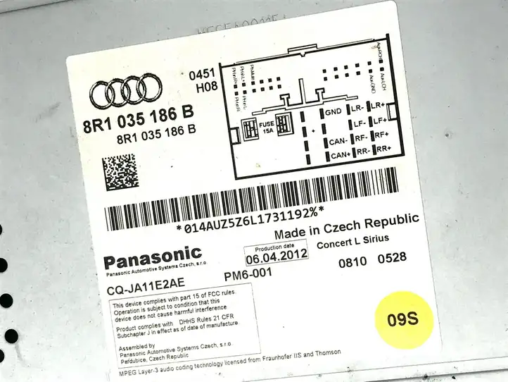 Audi A4 S4 B8 8K (2011 - 2015) 8R1035186B Магнитола / мультимедийная система — фото 6