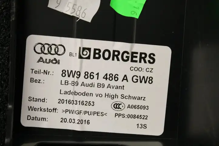 Audi A4 S4 B9 (2015 - 2019) 8W9861486A Пол багажника — фото 8