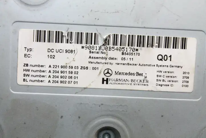 Mercedes-Benz E W212 (2009 - 2016) A2219005903 Блок Hi-Fi аудиосистемы — фото 3