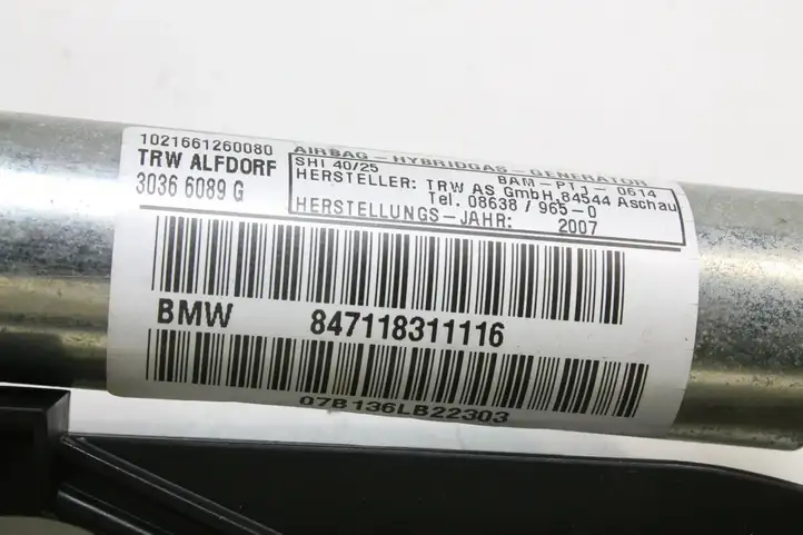 BMW 3 E92 E93 (2005 - 2014) 30366089G Боковая подушка безопасности шторка — фото 6