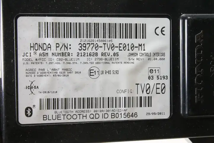 Honda Civic IX (2011 - 2017) 39770TV0E010M1 Bluetooth модуль — фото 3