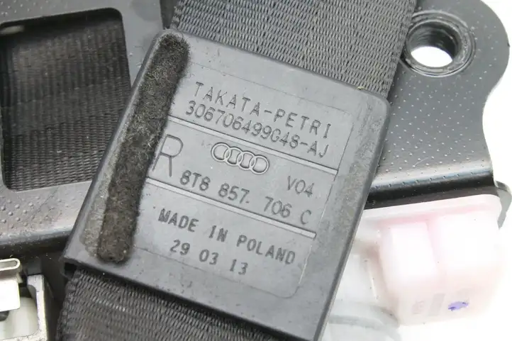 Audi A5 8T 8F (2011 - 2016) 8T8857706C Передний ремень безопасности — фото 4