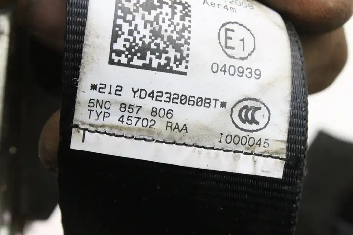 Volkswagen Tiguan (2007 - 2011) 5N0857806 Задний ремень безопасности — фото 5