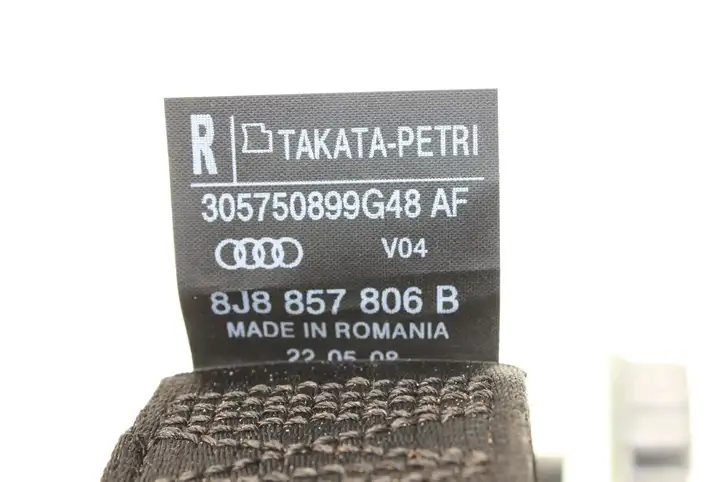 Audi TT TTS Mk2 (2006 - 2010) 8J8857806B Задний ремень безопасности — фото 4