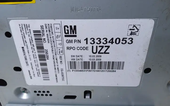 Opel Astra J (2009 - 2012) 13334053 Магнитола / мультимедийная система — фото 2