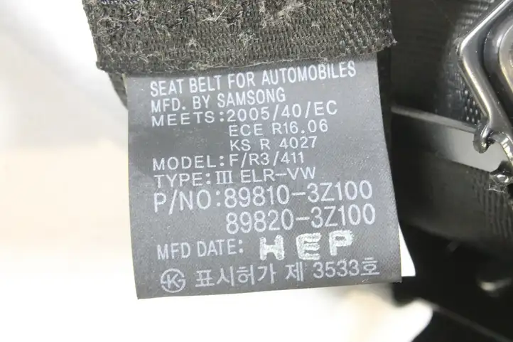 Hyundai i40 (2011 - ) 898103Z100 Задний ремень безопасности — фото 6