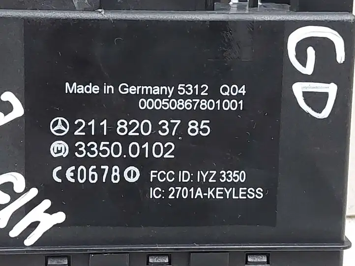 Mercedes-Benz E W211 (2002 - 2009) 2118203785 Блок бесключевого доступа — фото 2
