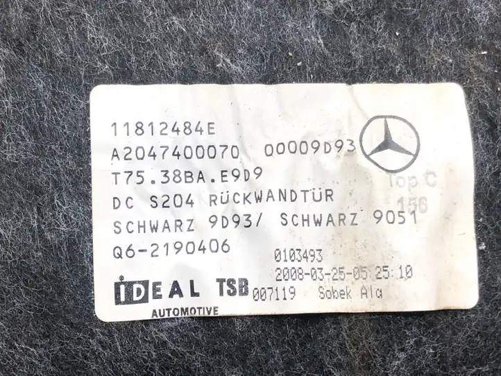 Mercedes-Benz C W204 (2007 - 2014) A2047400070 Обшивка багажника — фото 2