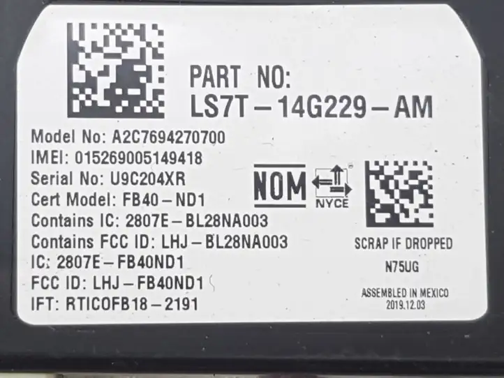 Ford Fusion II (2013 - ) LS7T14G229 Прочие блоки управления — фото 2