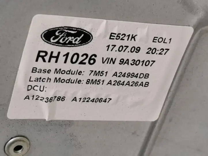 Ford Focus (2008 - 2011) 7M51A24994DB Стеклоподъемник задней двери без мотора — фото 4