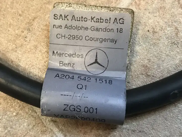 Mercedes-Benz C W204 (2007 - 2014) A2045421518 Минусовой провод аккумулятора — фото 6