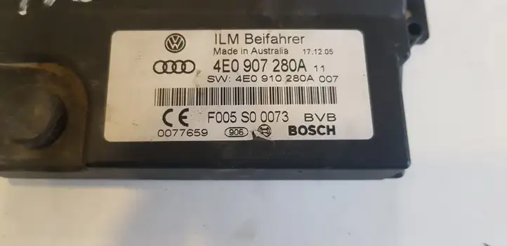 Audi A8 S8 D3 4E (2005 - 2007) 4E0907280A Прочие блоки управления — фото 3