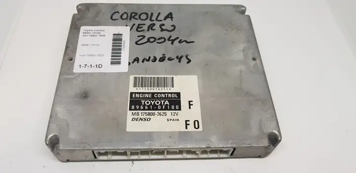 Toyota Corolla Verso AR10 (2004 - 2009) 896610F100 Блок управления двигателем (ЭБУ) — фото 1