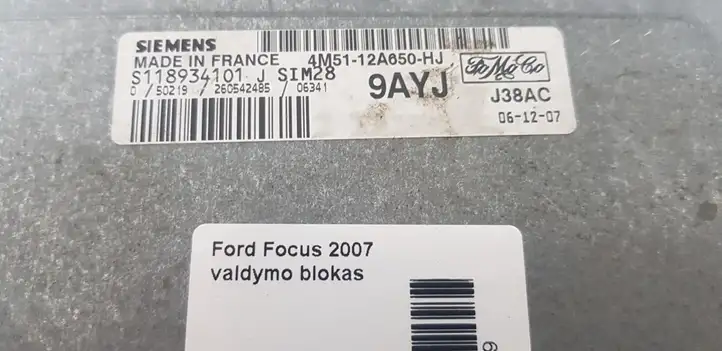 Ford Focus (1998 - 2004) 4M5112A650HJ Блок управления двигателем (ЭБУ) — фото 2