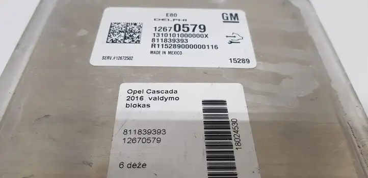 Opel Cascada (2013 - ) 12670579 Блок управления двигателем (ЭБУ) — фото 3