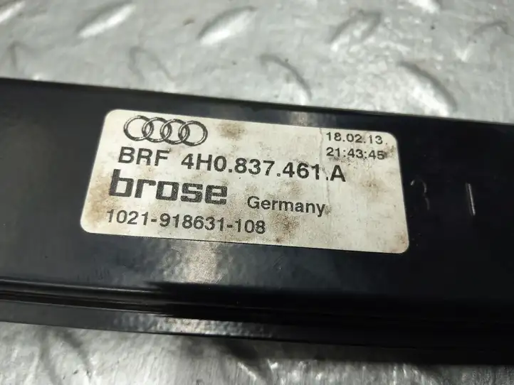 Audi A8 S8 D4 4H (2010 - 2014) 4H0837461A Стеклоподъемник передней двери (без мотора) — фото 5